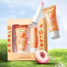 2pcs/Set Strawberry Hand Cream And Lip Balm Moisturizing, Repairing Chapped Skin For Autumn And Winter - 淺粉色 - 查看 13