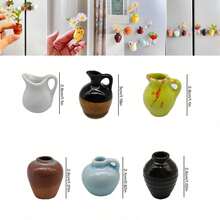 Bình hoa mini 6 chiếc - Bình hoa nụ nhỏ xinh xắn bằng gốm sứ 3D, phụ kiện vui nhộn, trang trí nhà bếp, văn phòng, bình hoa mini, bình hoa thu nhỏ, thiết kế duyên dáng và dễ thương, hoàn hảo cho hoa khô, bình hoa nụ số lượng lớn, đồ thủ công độc đáo và đáng yêu, trang trí nhà cửa, trang trí phòng học, đồ dùng học tập, trang trí nhà bếp mới năm 2025 - 6PC - Xem 7