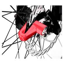 Candado Disco Aluminio Motocicleta Bicicleta Segura Proteccion Anti Robo Freno Bloqueo Lock Compacto Vmingo Mexico - Rojo - Ver 3