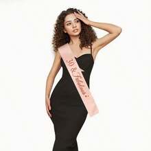 18th 21st 30th 40th 50th 60th 70th Birthday Belt - Rose Golden Satin With Champagne Color & Elegant Cursive Lettering - Durable Polyester Party Accessory For Milestone Celebrations, No Electricity Needed