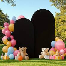 2 pezzi/Set Sfondo in tessuto elasticizzato a forma di arco, adatto per decorazioni per compleanni, archi per matrimoni, decorazioni per feste, decorazioni per cornici ad arco (solo sfondo in tessuto, senza cornice ad arco), sfondo ad arco perfetto per cerimonie di matrimonio in giardino e all'aperto, decorazioni per feste di compleanno (2m+2.2m/1.8m+2.2m)