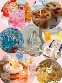 100g/500g Jelly Wax,Colorful Jelly Wax, Transparent Candle Making Material,Crystal Wax,Smokeless Candle Making For DIY Home Decor