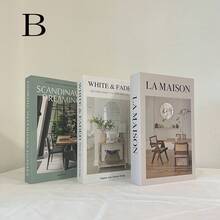 3pcs Foldable Fake Books, Luxury Decorative Simulation Books Set For Showroom, Coffee Table, Villa, Hotel, Home Decor, Photography