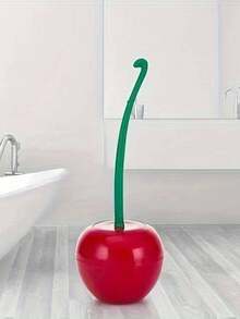 1 Set kreative Kirsche Toilettenbürste, einzigartige Toilettenbürste und Halterung