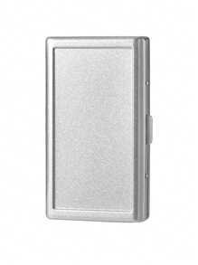 1pc New Metal Leather Textured Compact 20 Cigarette Case Holder, Smoking Accessories, Cigarette Storage, Gifts - Multicolor - View 7