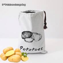 3pcs Set Potato/Onion/Garlic Storage Bags - Tidy Up The Messy Kitchen - Organized Storage - Delay Sprouting - White - View 13
