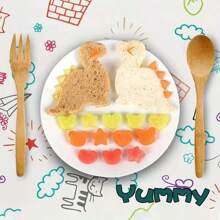 Dinosaur-Themed Sandwich Cutter, DIY Bread Mold, Suitable For Lunch Box Decoration, Cute Dinosaur-Shaped Cake Mold, Bento Lunch Box Food Decoration