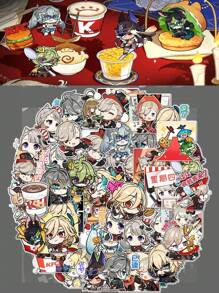 100pcs Cartoon Waterproof Phone Stickers, Fridge Magnets, Luggage Stickers