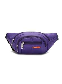1pc Universal Nylon Sports Fanny Pack For Men & Women - Solid Color, Non-Waterproof, Zippered Waist Bag With Adjustable Strap For Hiking, Travel, Camping, Running & Outdoor Activities