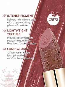 Catkin Rouge Carving Matte Lipstick, Waterproof Long-Lasting Satin Moisturizing Smooth Lipstick CR172 Limited Edition - CR172 (Limited Edition) - View 2