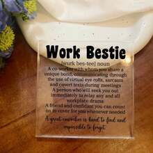 Centerpieces Unique Office Desk Decor - Work Bestie Definition Sign, Great Gifts For Coworkers Women, Cute Office Decor, Office Decorations For Work, Boho Office Decor, And Ideal For Birthday Or Going - Away Scenes