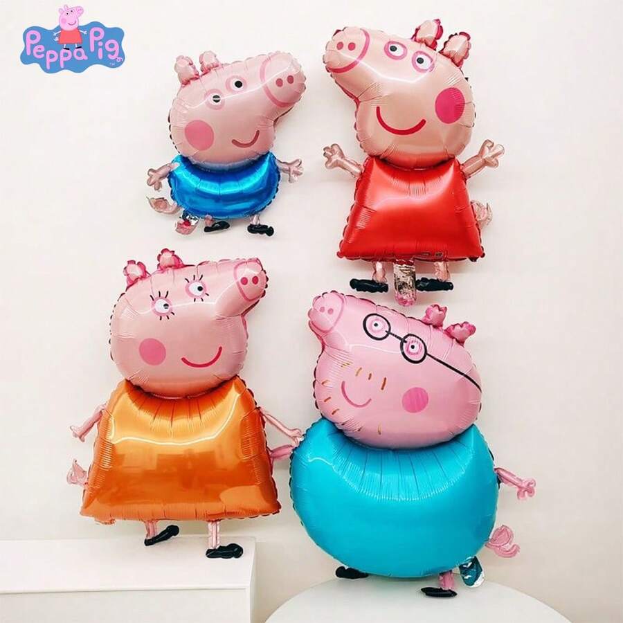 Hasbro 4件套官方授权乔治、妈妈、爸爸、小猪气球套装，可爱卡通风格手链装饰，嘉年华派对拍照道具，派对用品，圣诞节和生日礼物 - YY-XZPQ-067+502+068+077 - 查看 1