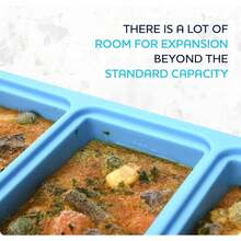 Silicone Freezer Trays With Lid,1-Cup Soup Freezer Container Large Ice Cube Molds With Reinforced Steel Ring Top For Freezing Soup Sauce Broth Leftovers Oven Dishwasher -Safe(2-Pack)-819583 - Màu vàng - Xem 9