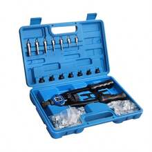 110-Piece Rivet Nut Kit - M3-M12 Manual Hand Riveter With Threaded Riveter Pliers For DIY Crafts, Automotive Repair & Furniture Assembly - Black - View 3