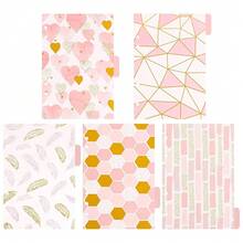 , 10 Pack Pink Binder Index Dividers A5 Insertable Page Divider Cute Paper Category Tab For 6 Ring Planner Notebook Travel Diary-957096 - Pink - View 1