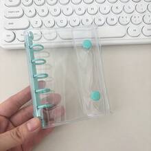 M5 活页夹 Kpop 收藏书，马卡龙 5 孔封面，DIY 10 件套，45 张网格/空白/线补充纸，活页垃圾日记本手记 - 彩色 - 查看 13