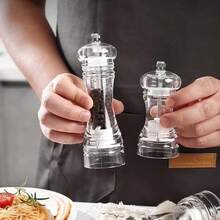1 件装手动胡椒研磨器，用于研磨胡椒、海盐、黑胡椒的香料研磨器 - 無色 - 查看 5