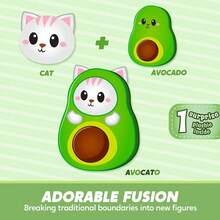 TendenciaJOYIN - Juguete de peluche con aguacate Kawaii, peluche suave, lindo regalo para niños y adultos, regalo sorpresa de cumpleaños para niños y niñas (aguacato), juguete de peluche de PascuaCalidad premium - 1 - Ver 3