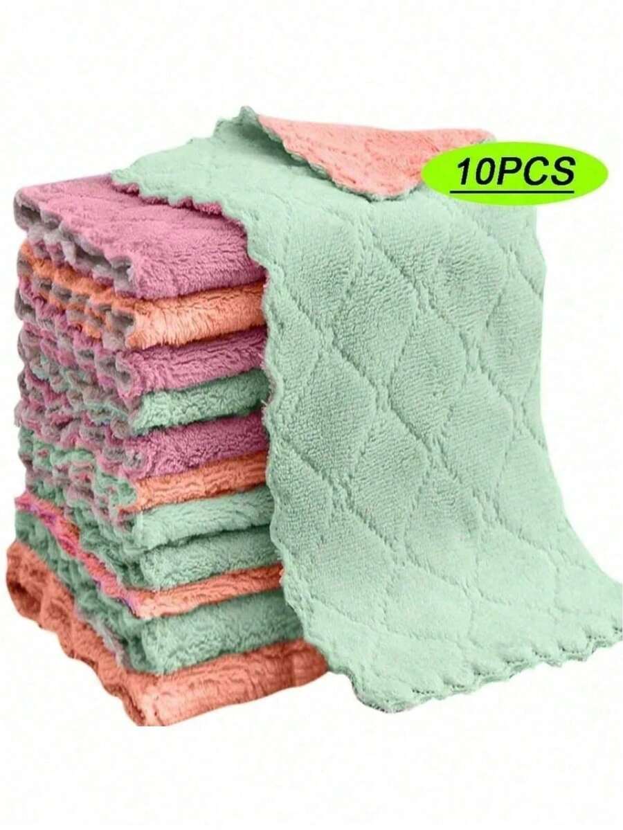 10/5/1pcs Stainless Steel Power Scrubbing Cloths – Ultra-Tough, No-Scratch Mesh Obliterates Burnt-On Grime From Cookware, Counters & Ovens, Rinse-Clean & Re-Dishwash For Endless Muscle – Back-To-School, Fall, Christmas Ready - Multicolor - View 1