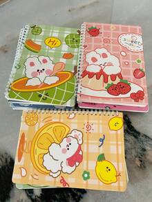 4 دفاتر ملاحظات حلزونية بحجم A5 - غلاف ناعم متين، يومية، دفتر حسابات، دفتر ملاحظات، تجليد سلكي مزدوج، مناسب للطلاب والمكتب والمحترفين (ألوان عشوائية)