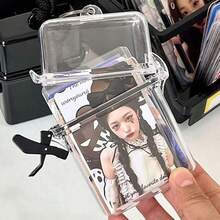 1pc Multifunctional Transparent Plastic Storage Box With Rope, Small Card Storage Case, Desktop Organizer, Idol Photo Storage Box, Waterproof Sealed Container For Keys, ID Cards, Small Items, Kayaking, Rafting, Swimming, Travel Essentials - Multicolor - View 8