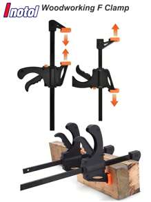 Woodworking Clamp F Bar Hard Quick Slid Release Ratchet Speed Squeeze Clip Kit Long Carpenter Set Nylon Gadget Wood Work Hand Tool Carpentery DIY 4inch 6inch