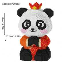 15.000 Stücke großes Bauklötze Spielzeug, Panda Puzzle Spielzeug Dekoration, Erwachsenen Hochschwierigkeits Panda Bauklötze Geschenk, 3D Puzzle Spielzeug Dekorations Geschenk