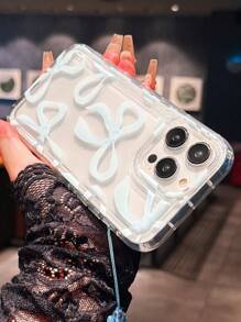 Cute Bowknot, Phone Case With Heart Shaped Bow Lanyard, Airbag Cushion Creative Shockproof Phone Case Compatible With IPhone 15/11/12/13/14/XR/XS/Pro/Max, A14/A15/A12/S33S22A23 5G, Airbag 14 TPU IP14 PMT PU11 Shockproof I13 Promax Phone Case, 12 Full Coverage 15 PROMAX/15plus/15Pro/15 For 15 PROMAX Apple 14/PRO/13mini Airbag Shockproof 13/12 Phone Case, Android Phone Case, Compatible With IPhone17/17PROMAX/17PRO/AIR Phone Case With Lanyard