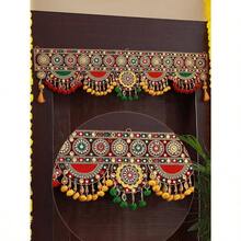 Tied Ribbons 36 Inch Multicolored Designed Toran Toranam For Door And  Puja Decorations Wall Hanging Toran Bandarwar For Home Mandir Housewarming Diwali Decorations For Home
