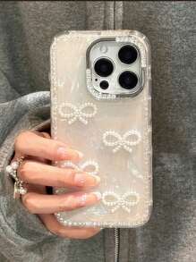 1pc Luxury Electroplated Rhinestone Edged Shiny Star Transparent Full Body Shockproof Phone Case, Compatible With IPhone 17/17 Air/17 Pro/17 Pro Max, 16, 16 Pro, 16 Plus, 16 Pro Max, 15, 14, 14 Pro Max, 13, 12, 11