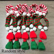 20 pezzi Mini cappelli e sciarpe di Natale | Decorazioni rosse e verdi per artigianato fai-da-te, ornamenti per alberi e decorazioni pupazzo di neve