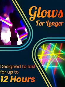 100/50pcs Glow Sticks Party Pack Glow Bracelet Bright Multicolor Light Sticks For Halloween Parties Christmas Celebrations Rave Events, Music Festivals Concerts, Night Clubs Glow Parties New Year Eve Birthday Decorations Pool Parties Carnival Dance Events Raves Parades Nighttime Events Neon Themed Parties Glow In The Dark Accessories Light Up Sticks Chemiluminescent Glowsticks - Multicolor - View 7