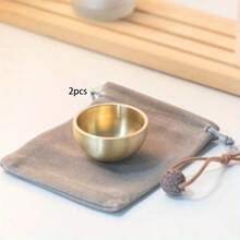 1 pieza/2 piezas Juego de cuencos de meditación de canto mini de 4 cm para yoga, relajación, atención plena, sanación de chakras, alivio del estrés, regalo de Navidad, decoración de habitación