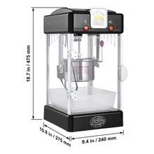Tabletop Popcorn Maker, 300W, 75g, Black - View 9