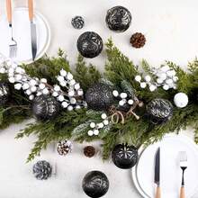 Vintage Weihnachtsornamente für Baumdekorationen - Kupfer Weihnachtskugeln Bronze für Innenraum Feiertags Weihnachtsdekor - 80mm 3,15 Zoll, 12 Pack Heim Dekor Weihnachtsdekorationen Zimmer Dekor Weihnachtsdekorationen Zuhause Weihnachtsgeschenke Weihnachtsdekor - Verschiedenfarbig - Übersicht 2