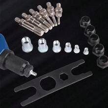 110-Piece Rivet Nut Kit - M3-M12 Manual Hand Riveter With Threaded Riveter Pliers For DIY Crafts, Automotive Repair & Furniture Assembly - Black - View 5