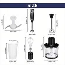 SOKANY 四合一电动搅拌机，500W 大功率，双速调节，可拆卸底座。包含主机、搅拌桨、打蛋器、绞肉碗和绞肉杯。适用于打发、混合肉类、制作婴儿辅食和榨汁。是家庭和酒店使用的理想之选，也可用于制作水果食品补充剂。 - 英規插(220-240V) - 查看 9