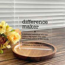 Centerpieces Difference Maker Office Decor - A Dedicated Individual Who Can Make A Big Impact Even With Just A Small Action Or Few Words. Ideal For Desk Decor, Boho Office Decor, And Room Decor Aesthetic. Also A Great Gift Option For Best Friend Gifts, Birthday Gifts For Women, And Anniversary Gifts. Perfect For Home Office, Living Room, And Bedroom Scenes. Suitable For Occasions Like Birthdays, Anniversaries, And General Gifting Moments. - Multicolor - View 6