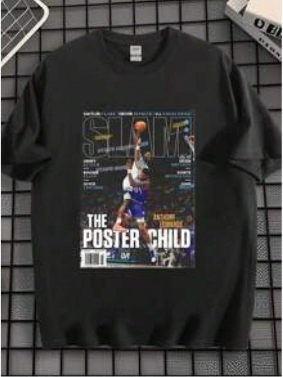 Anthony Edwards Minnesota Slam Cover Tee Shirt Top - màu đen - Xem 1