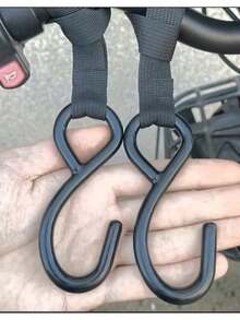 1pc Universal Black Stainless Steel Electric Bike Hook, Front Mount Battery Motorcycle Helmet Holder Useful Accessory - Black - View 6