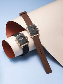 REBIRTH 1pc Women's Silicone Strap Fashionable Waterproof Minimalist Quartz Watch, Suitable For Daily Wear - one-size - View 8