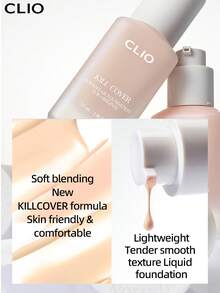 Clio 35ml K-Beauty KILL COVER Foundation THE ORIGINAL, Highly Blendable Liquid Foundation, Medium To Full Coverage, Natural Radiant Finish, Flawless Skin, Weightless, Long-Lasting Glow, Suitable For Sensitive Skin, Korean Makeup - 21C LINGERIE - View 3