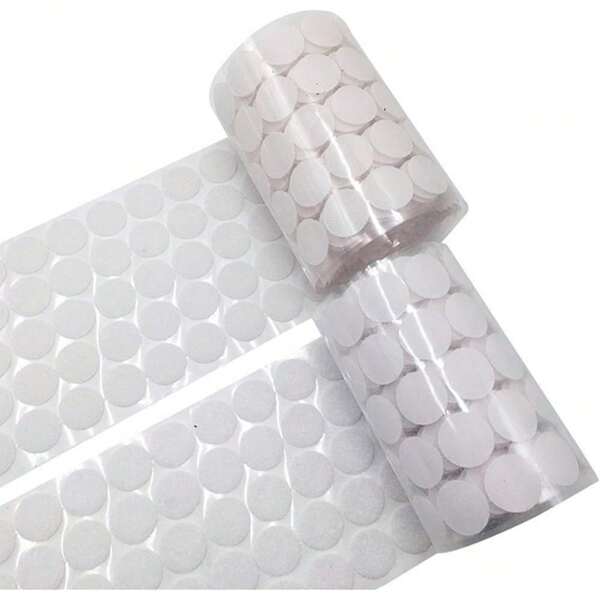 200 Pairs 15mm Sticky Back Hook And Loop Dots White Self Adhesive Fasteners For DIY Crafts Office Home Classroom Organizing
