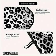 Easypie Selection 1PC Premium Windshield Sun Shade - Fashion Leopard Design Thermal Cover For Cars/RVs, Anti-UV & Ice Protection