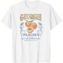 Georgia Peaches Vintage Poster T-Shirt68 - 白色9 - 查看 1