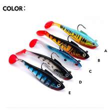 5pcs Soft Lure Fishing Bait, Sea Bass Killer Pack, T-Tail Soft Bait, Lure Fishing Bait, Sea Fishing Boat Fishing Bionic Lure, Lure Bionic Bait, Fake Bait, Fishing Lure Set, Hard Bionic Fish Bait, Metal Lure, Spoon Soft Bait, Fishing Silicone - Multicolor - View 8
