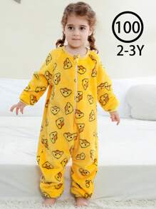 MICHLEY 1件装法兰绒婴儿睡袋，长袖拉链可穿戴睡袋，适合秋冬季男女宝宝，可爱休闲，适合休闲度假的宝宝用品