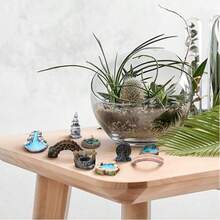 1Pc, Miniature Wood Carvings, Garden Decorations, Pond And Pool Accessories, Fairytale Garden Decorations For Outdoor And Indoor Displays