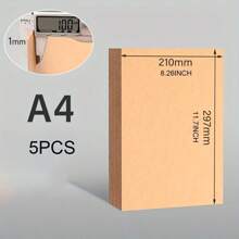 5 件 1 毫米书板、装订板、纸板、设计师书板、白色/牛皮纸/灰色 45pt 重型纸板、书籍装订用品、用于书籍装订封面、剪贴簿和相框背衬