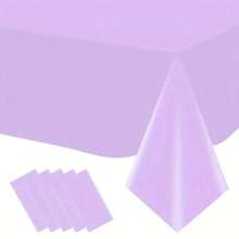 5 Stücke 137x183cm Einweg-Tischdecke Einfarbig, Rechteckige Tischdecke aus PE, geeignet für Hochzeiten, Partys, Geburtstage, Babypartys, Abschluss, Taufen, Bankette, Weihnachtspartys, Heimdekoration